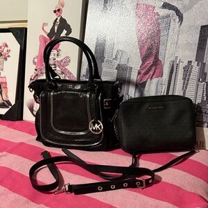 Michael Kors Black Satchel and Crossbody Set